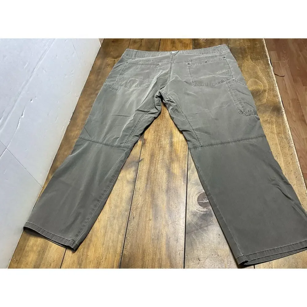 KUHL REVOLVR Mens Sz 40x30 Brown Cotton Stretch Outdoor Trail Pants